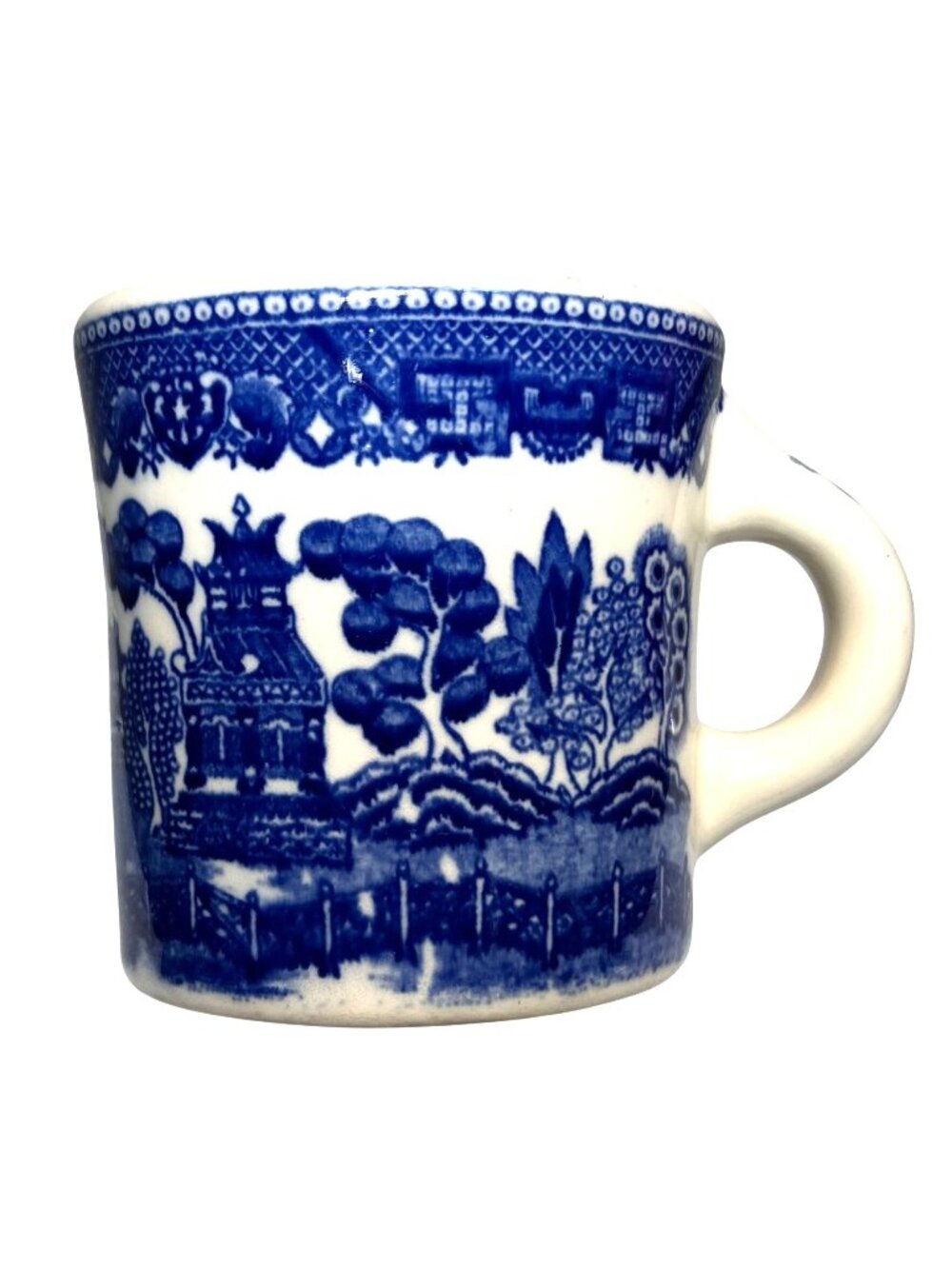 Vintage Blue Willow Mug Japan Porcelain With Classic Design